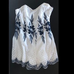 Eyelet Embroidered Floral Romper